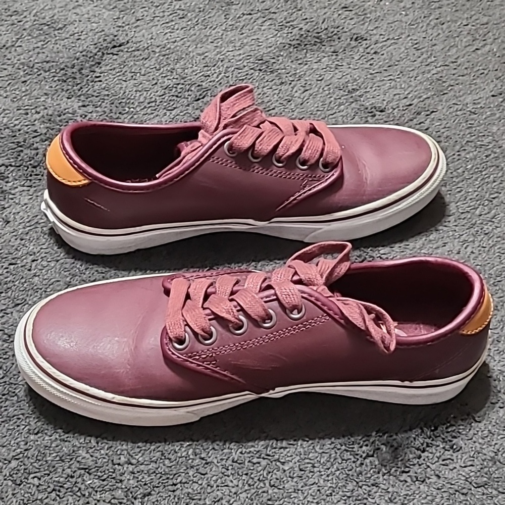 Vans leather maroon sneakers Adult Lowtops ultra‎ 8 - Picture 17 of 17